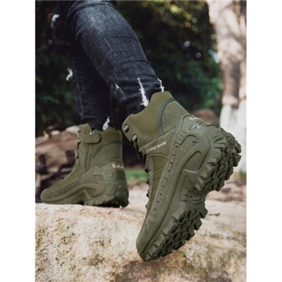 Men's Tactical Boots Military Combat Boots Hiking - Picture 9 of 11